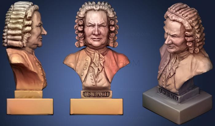 3D model Bust Of J.s Bach (STL)